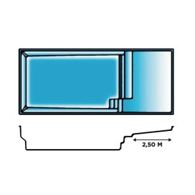 Piscine 800 PLAGE - 10,50m x 4m (fond plat)