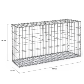 Gabion 100 x 30 x 50 cm: Fil de 4mm - Maille 100 x 30mm - Eko Gabion
